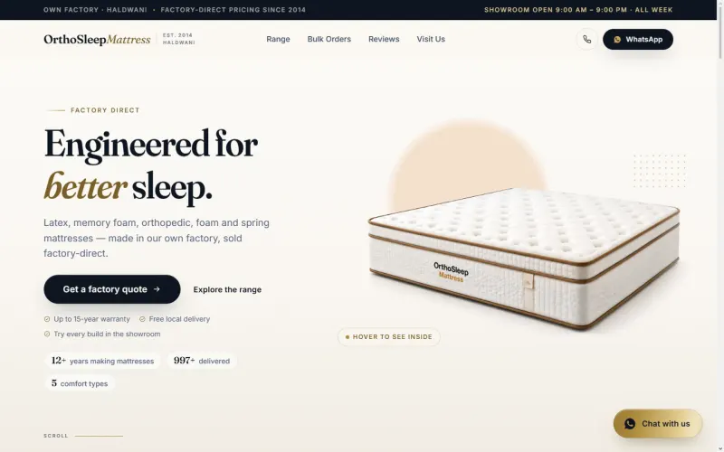 OrthoSleep Mattresses storefront